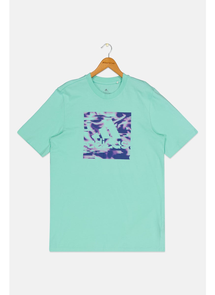 Adidas Kids Boy Short Sleeve Outdoor T-shirt, Mint Green  - Image 1