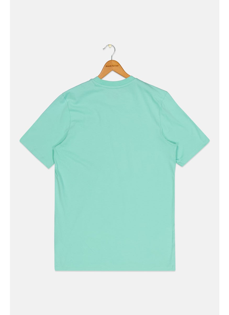 Adidas Kids Boy Short Sleeve Outdoor T-shirt, Mint Green  - Image 2