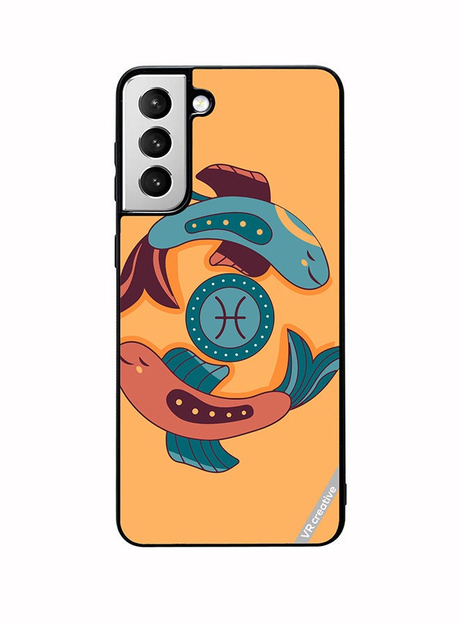 VR CREATIVE Protective Case Cover For Samsung Galaxy S22 Plus 5G Whale Zodiac Signs Design Multicolour - Image 1