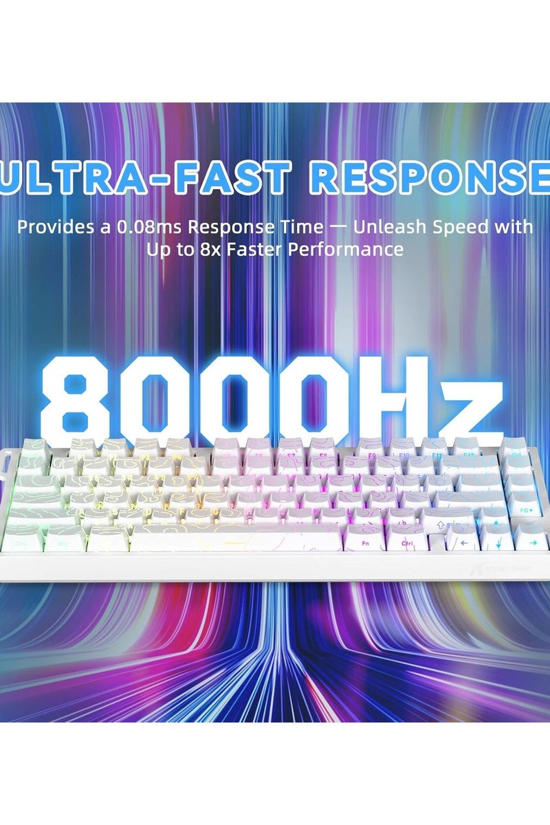 Attack Shark R82 HE Rapid Trigger Wired Mechanical Gaming Keyboard TKL NKRO with 8K Polling, 0.005mm RT Accuracy, 256K Scan Rate, 5-Layer Sound Damped, Hall Effect Magnetic Switch, Driver for PC Mac (Black) - Image 4