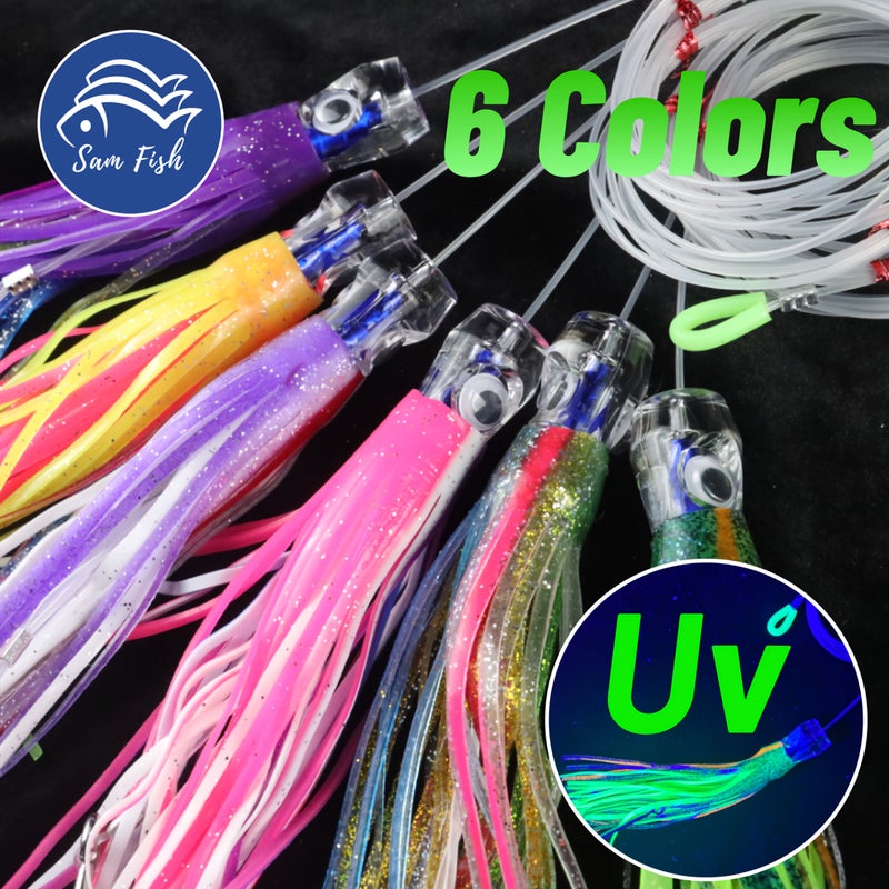 New Big Squid Skirt Octopus Fishing Rig 1pc Resin Bionic Soft Trolling Rig With Multi Color Jigging Action For Saltwater Boat Sea Fishing Size 7 28 Inch 18 5cm - Image 1