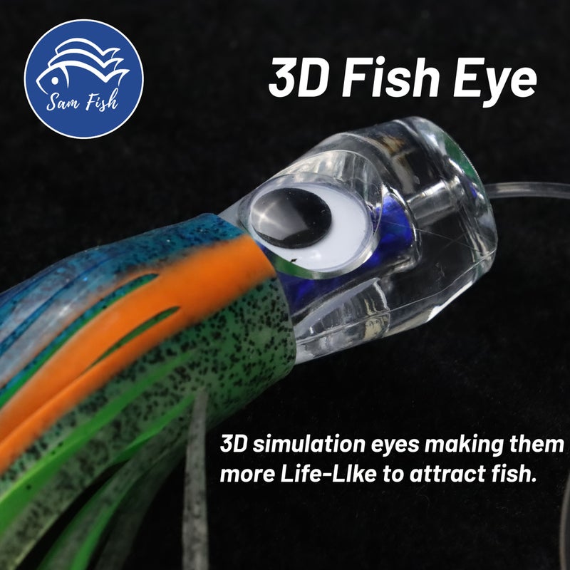 New Big Squid Skirt Octopus Fishing Rig 1pc Resin Bionic Soft Trolling Rig With Multi Color Jigging Action For Saltwater Boat Sea Fishing Size 7 28 Inch 18 5cm - Image 3
