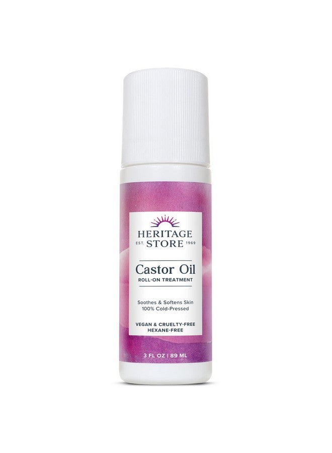 Heritage Store Castor Oil Roll On, Nourishing Treatment, Targeted, Deep Hydration for Skin Care, Soothing Castor Oil Packs & More, Easy Application, Cold Pressed, Hexane Free, Vegan, Cruelty Free, 3oz - Image 1