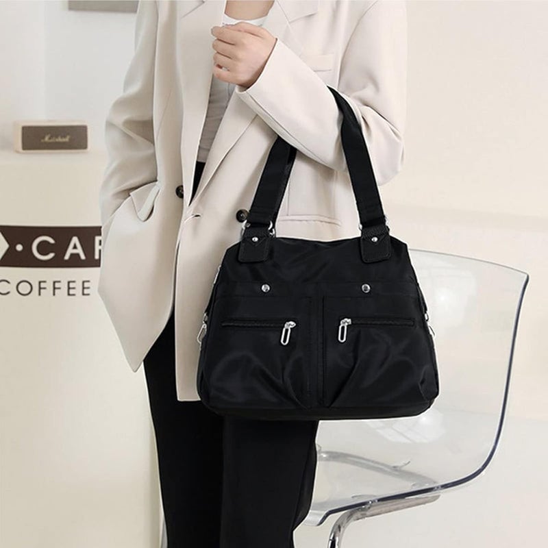 comfrt 2023 Large Capacity Waterproof Multi Pocket Nylon Shoulder Bag - Womens Tote Bag for Tablet Computer, Sunglass - Image 4