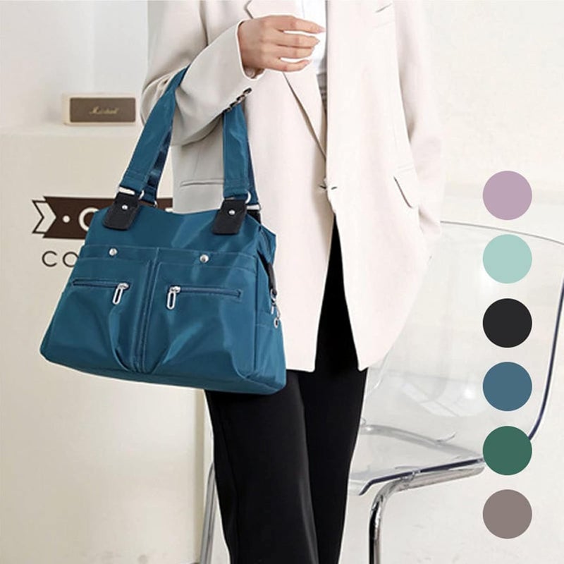 comfrt 2023 Large Capacity Waterproof Multi Pocket Nylon Shoulder Bag - Womens Tote Bag for Tablet Computer, Sunglass - Image 2