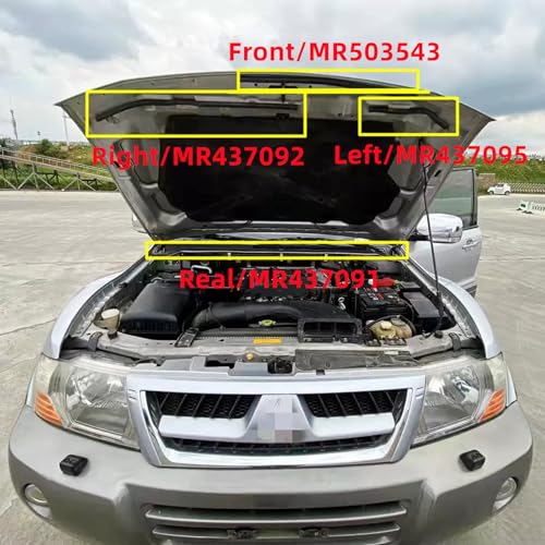 Prefer Warehouse ​​4X Hood Rubber Weather Stripping Seal Clips Strip Compatible with Mitsubishi Montero Pajero V73 V75 V76 V77 2000-2006 MR503543 MR437095 MR437092 MR437091 - Image 2