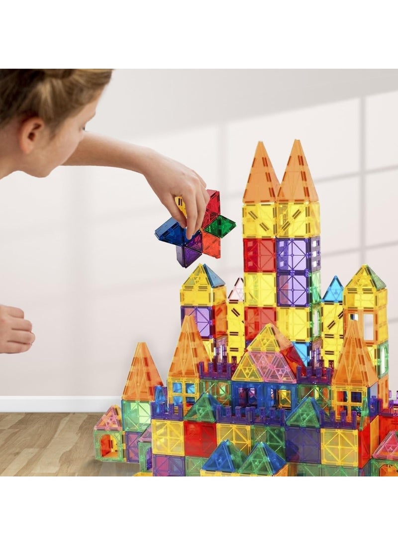 Piccasio Magnet Building Tiles - 100 Vibrant Clear Color Pieces for Early Learning, Brain Development, and Creative Magnetic Block Construction Play  - Image 4
