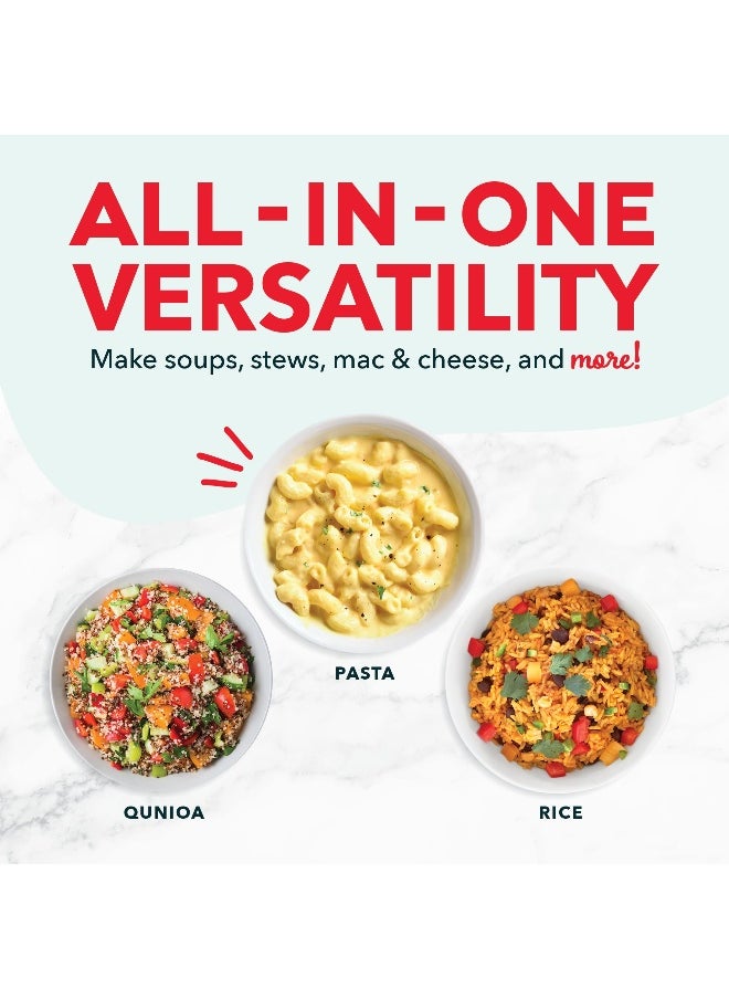 Dash DASH Mini Rice Cooker Steamer with Removable Nonstick Pot Keep Warm Function  Recipe Guide Half Quart for Soups Stews Grains  Oatmeal  Red  - Image 4
