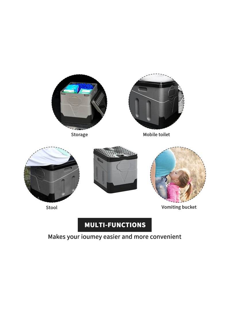 Portable Folding Toilet Outdoor Travel Camping Potty Waterproof Car Toilet Bucket Toilet