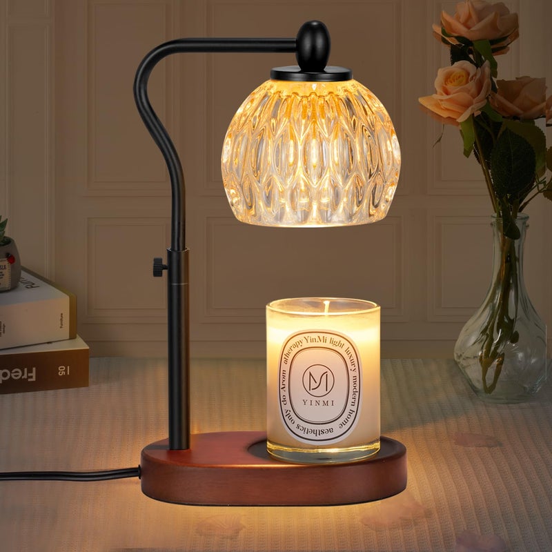 NVRGIUP Candle Lamp with Timer & Dimmer - Height Adjustable for Scented Candles, with 2 * 50W Bulbs - Home Decor Gift for Mothers Day (Black) - Image 1
