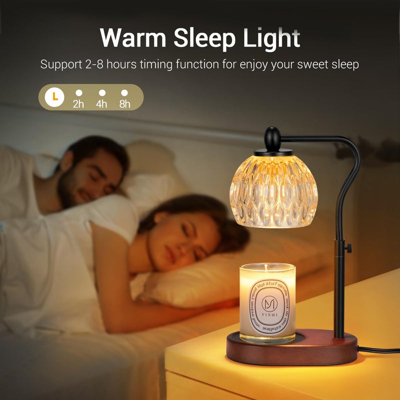 NVRGIUP Candle Lamp with Timer & Dimmer - Height Adjustable for Scented Candles, with 2 * 50W Bulbs - Home Decor Gift for Mothers Day (Black) - Image 5