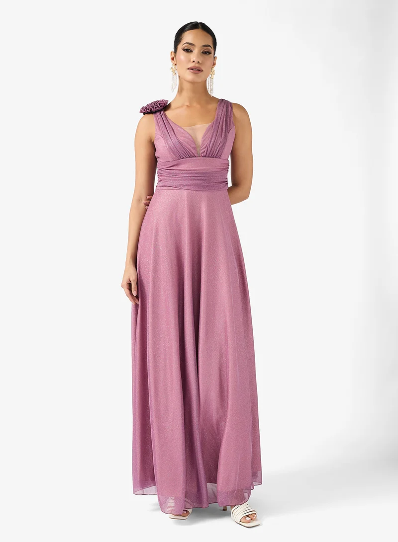 Ella Limited Edition Shimmer A-line Dress With Slit