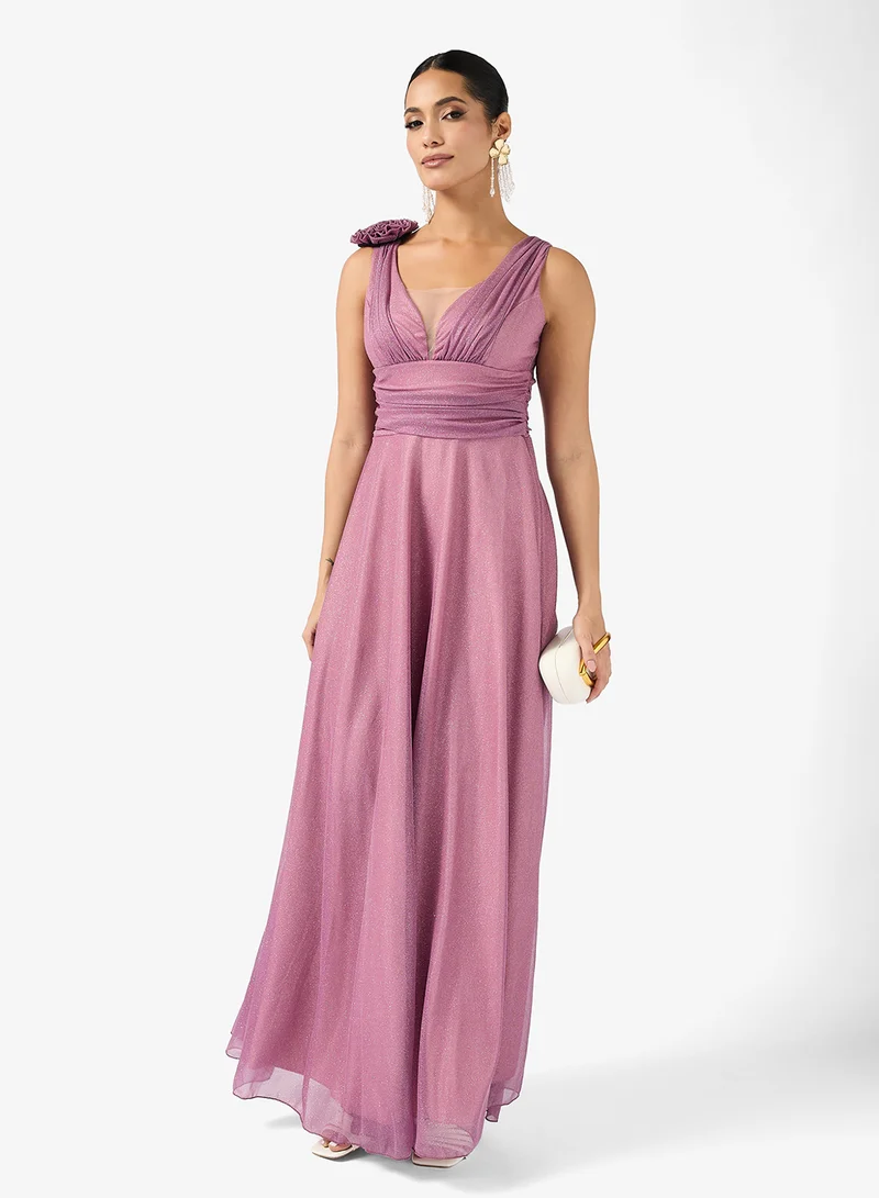 Ella Limited Edition Shimmer A-line Dress With Slit
