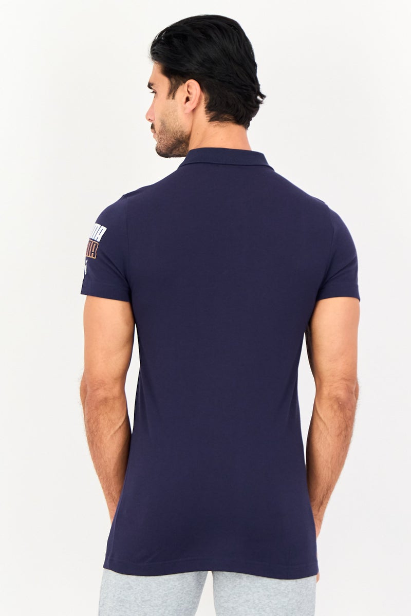 PUMA تي شيرت بولو قصير الأكمام للرجال، رياضي، خارجي، لون كحلي - Image 3