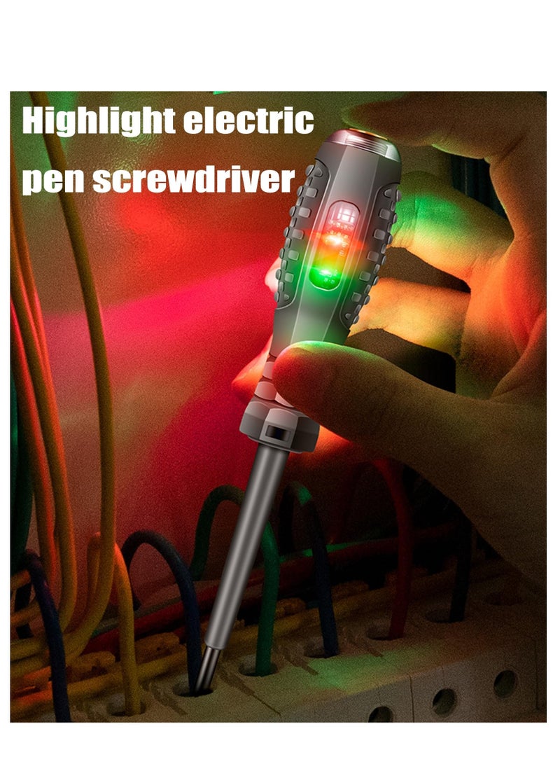 Voltage Tester with Screwdriver Electrical, Live/Zero Wire Electric Tester, Tester Tool, Non Contact Voltage Tester Pen with Range AC 70V-250V, Pocket-Sized Voltage Detector, Breakpoint Finder  - Image 2