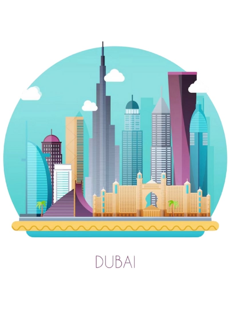 Project Nomad Project Nomad Velcro Hook Patch, Tacti-Cool DUBAI  Collection, Dubai Skyline  for bag/vest, tech gadgets for kids & adults, for school backpack, for pencil case, for gym bag, gift for men/women  - Image 1