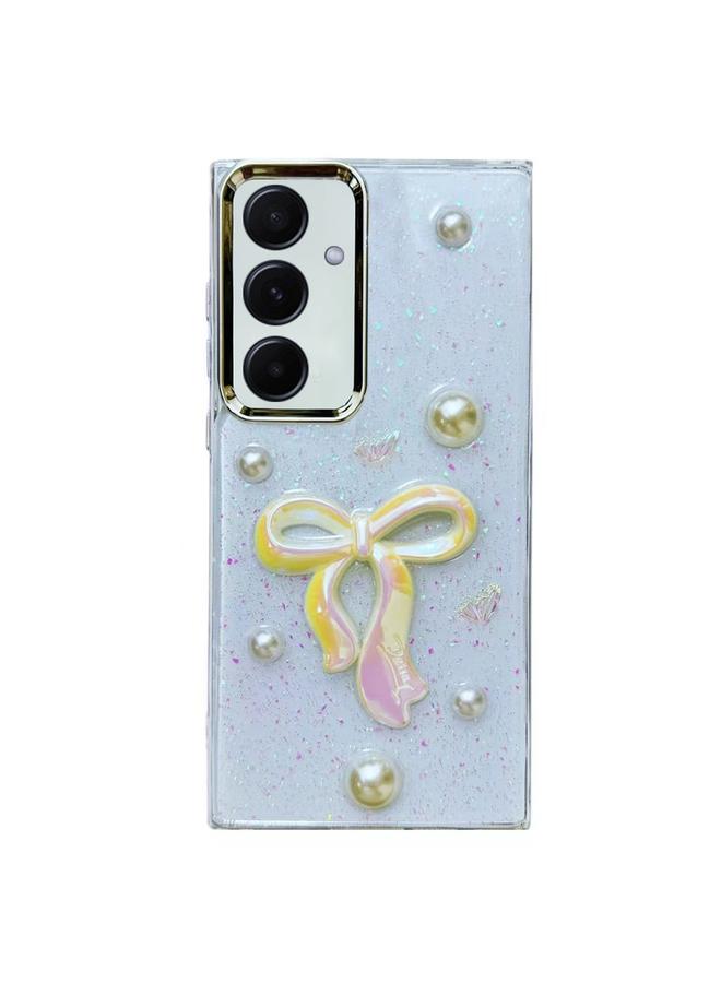 S-TOP Case For Samsung Galaxy S23 FE 5G Three-dimensional Bow Pearl Love Flower TPU Phone Case - Image 1