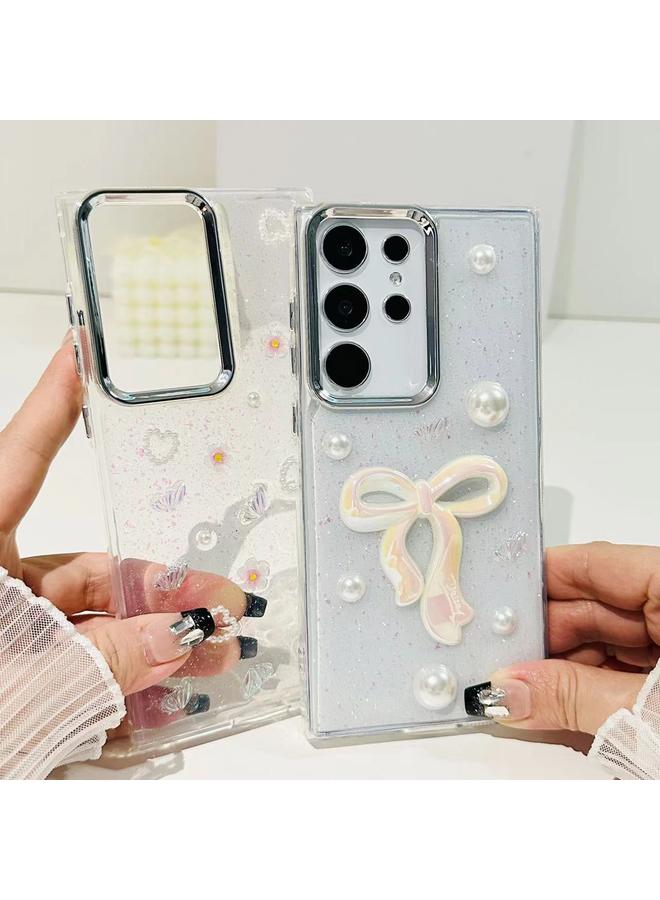 S-TOP Case For Samsung Galaxy S23 FE 5G Three-dimensional Bow Pearl Love Flower TPU Phone Case - Image 3