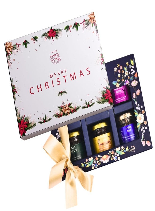 OH CHA Christmas Gifts Box, Assorted Tea Gift Box | Assorted Christmas Gift Set with 6 Exotic Tea Flavors | Christmas Gift for friends | 6 Bottles of Healthy Teas | Gift Hamper for Christmas - Image 1