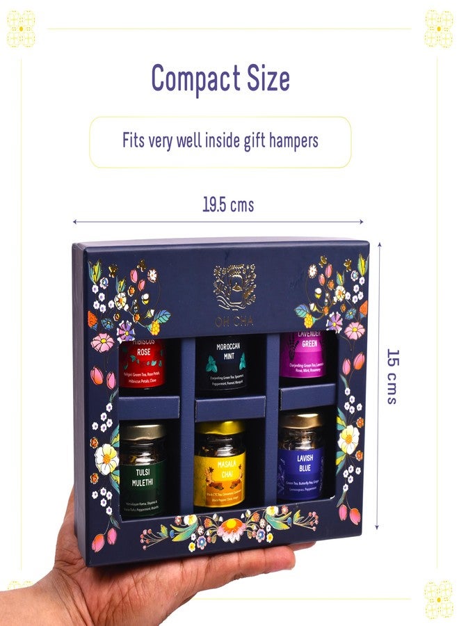 OH CHA Christmas Gifts Box, Assorted Tea Gift Box | Assorted Christmas Gift Set with 6 Exotic Tea Flavors | Christmas Gift for friends | 6 Bottles of Healthy Teas | Gift Hamper for Christmas - Image 5