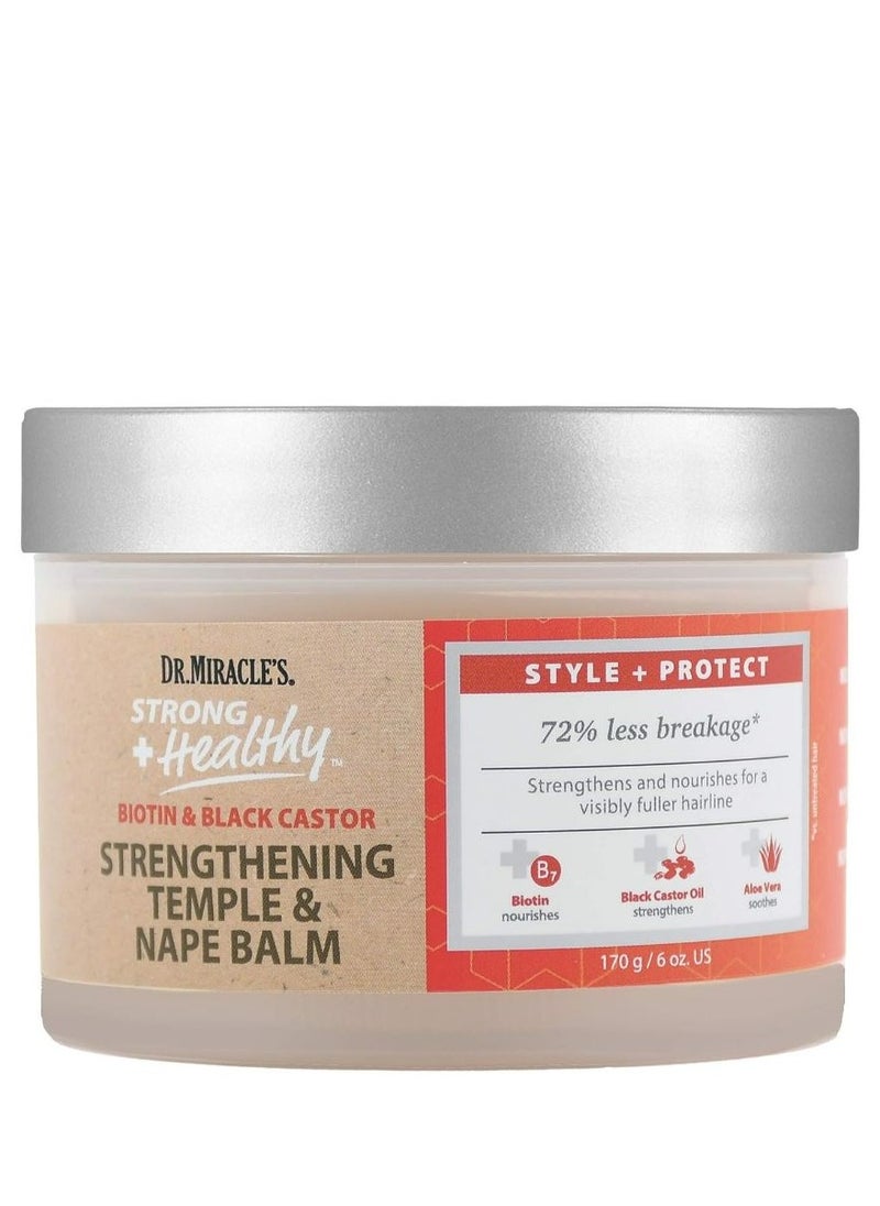 Dr. Miracle's - Strong & Healthy  Contains Aloe Vera and Black Castor Oil for length retention and growth 170 g - Image 1