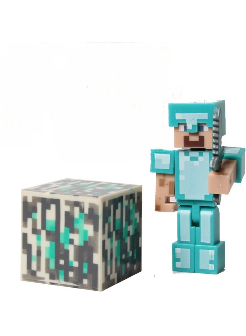 Assortment Figures, Authentic Pixelated Video-Game Characters, Action Toy to Create, Explore and Survive, Collectible Gift for Fans Age 6 Years and Older