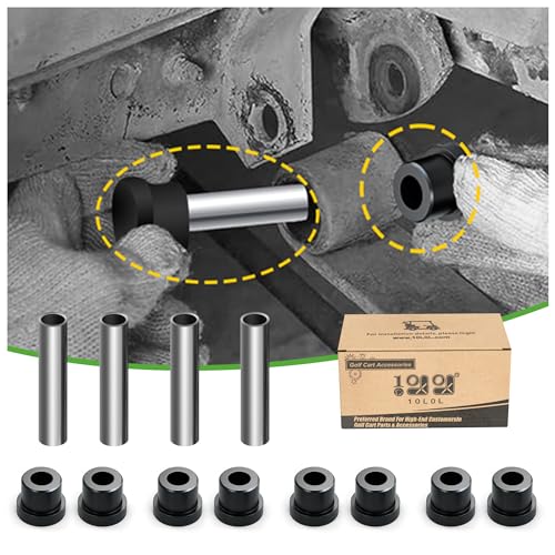 9.99WORLD MALL Golf Cart Rear Leaf Spring Bushings & Sleeves Kit for EZGO TXT/Medalist (94+) Gas/Electric, Club Car DS 1992-up, Include 8 Bushings 4 Metal Spacers - Image 5