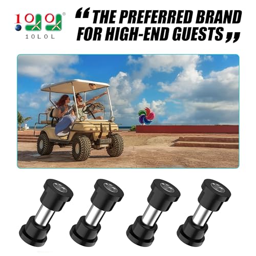 9.99WORLD MALL Golf Cart Rear Leaf Spring Bushings & Sleeves Kit for EZGO TXT/Medalist (94+) Gas/Electric, Club Car DS 1992-up, Include 8 Bushings 4 Metal Spacers - Image 2