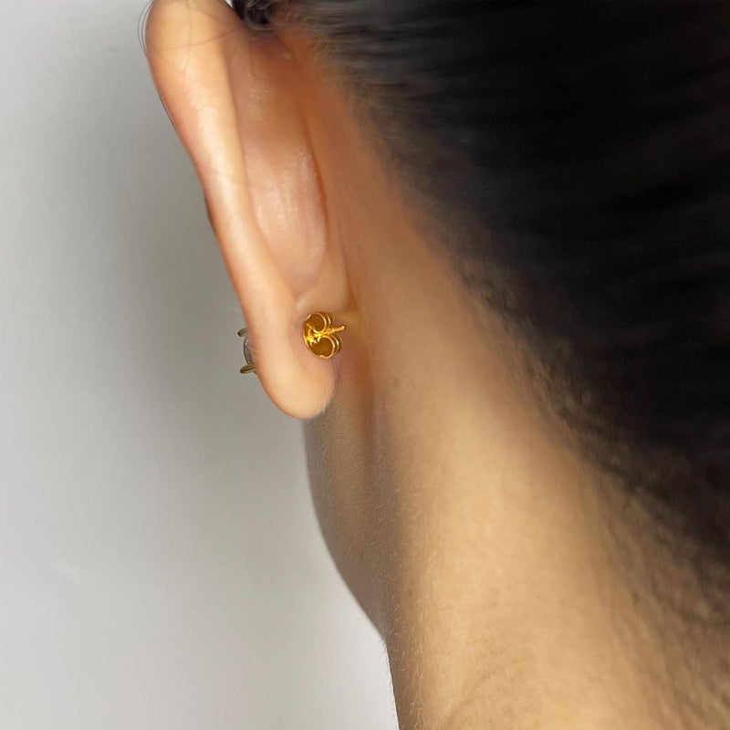 DELECOE 24PCS 18K Gold Plated 925 Silver Earring Backs Replacements, Hypoallergenic Earring Backs for Studs, Secure Ear Locking for Stud Earrings Ear Nut for Posts, 6mm - Image 4