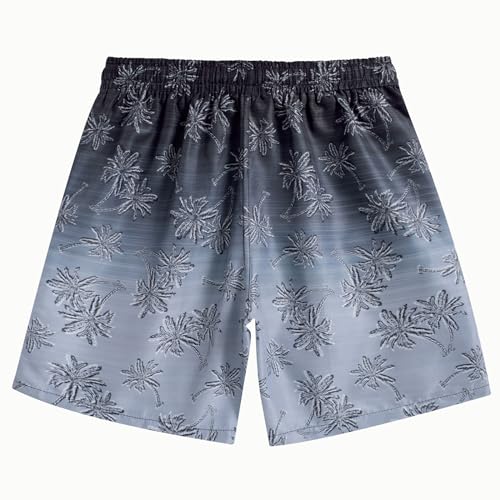 swimsobo Boys Swim Trunks Size 14-16 Years Kids with Compression Liner Swimming Shorts Swimsuits Black Hawaiian Kids Boardshorts - Image 5