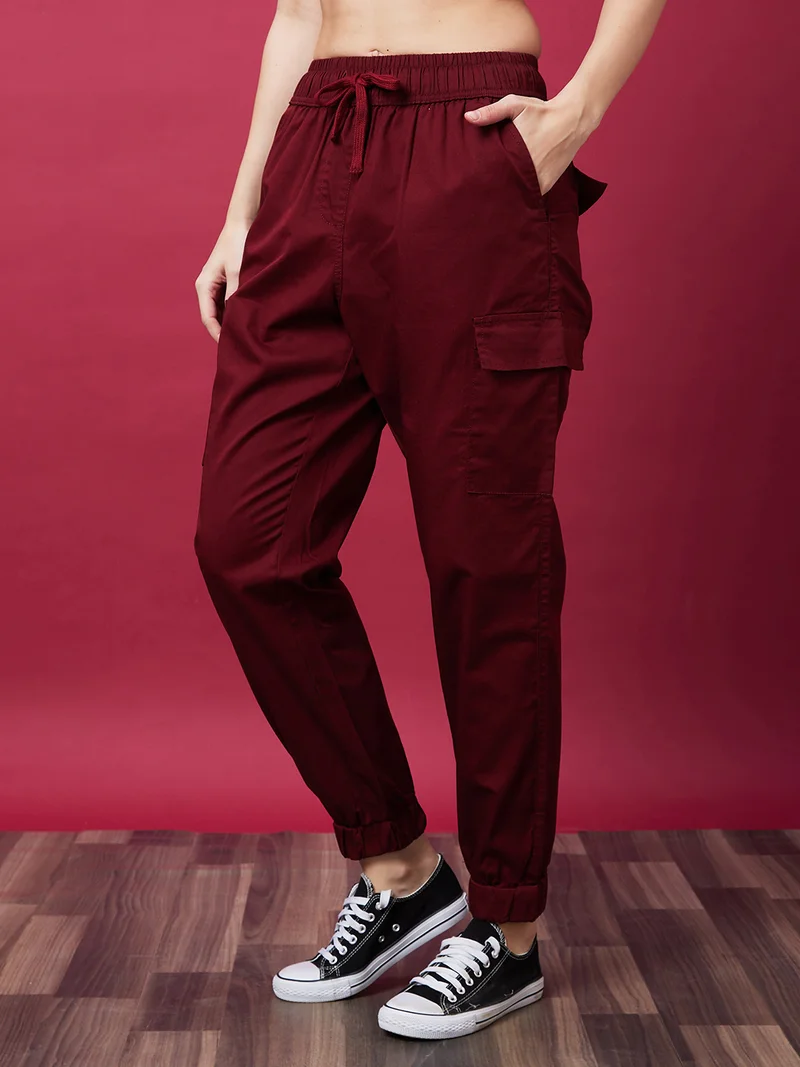 جلو باص بنطلون كارغو قطن نقي نسائي جلوبس