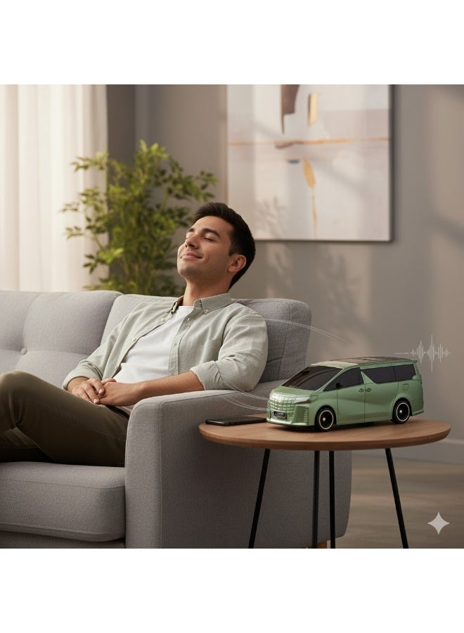 إيفو سبيكر بتصميم سيارة يعمل بالطاقة الشمسية EVO P339 – بطارية ‎1500mAh‎ – صوت قوي 12 واط – تشغيل من 3 إلى 5 ساعات – لون اخضر - Image 4