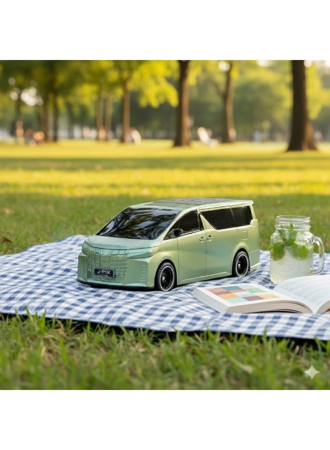 إيفو سبيكر بتصميم سيارة يعمل بالطاقة الشمسية EVO P339 – بطارية ‎1500mAh‎ – صوت قوي 12 واط – تشغيل من 3 إلى 5 ساعات – لون اخضر - Image 5