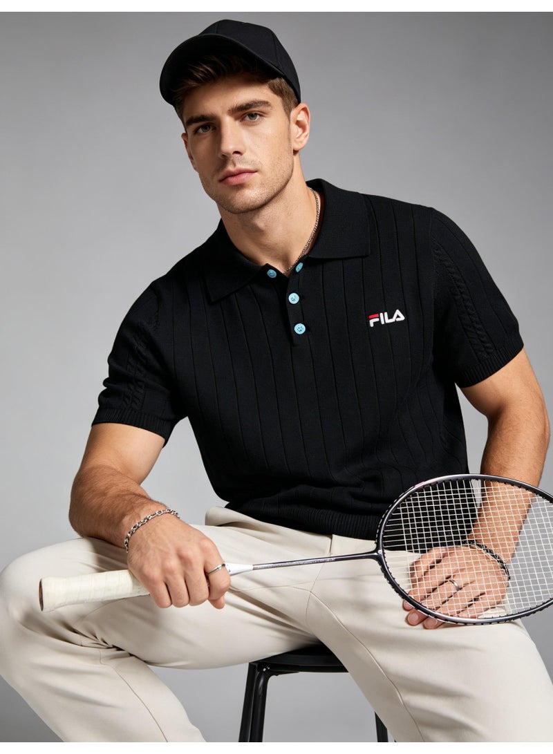فيلا FILA men's and women's short-sleeved Polo shirts with vertical pits - Image 1