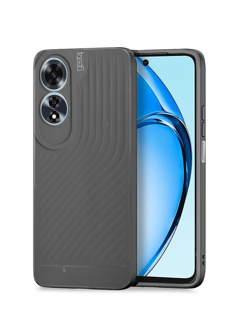 جيرفور غطاء حماية من السيليكون السائل الناعم مع نسيج مموج لهاتف اوبو A60 4G 2024 Gear4 رمادي - Image 1