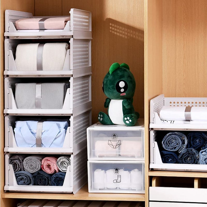 AASTIK SALES Wardrobe Cupboard Organizer for Clothes Foldable Stackable Closet Organizer Drawer OrganizerMulti Purpose Plastic 3 PIC - Image 2