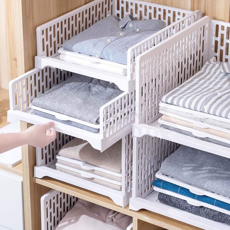 AASTIK SALES Wardrobe Cupboard Organizer for Clothes Foldable Stackable Closet Organizer Drawer OrganizerMulti Purpose Plastic 3 PIC - Image 3