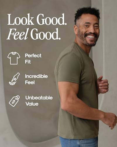True Classic Mens T-Shirts – Short Sleeve Crew Neck T Shirts for Man, Cotton Blend Plain Novelty Men's T-Shirts, Pack of 3, Variety, 3XL - Image 4