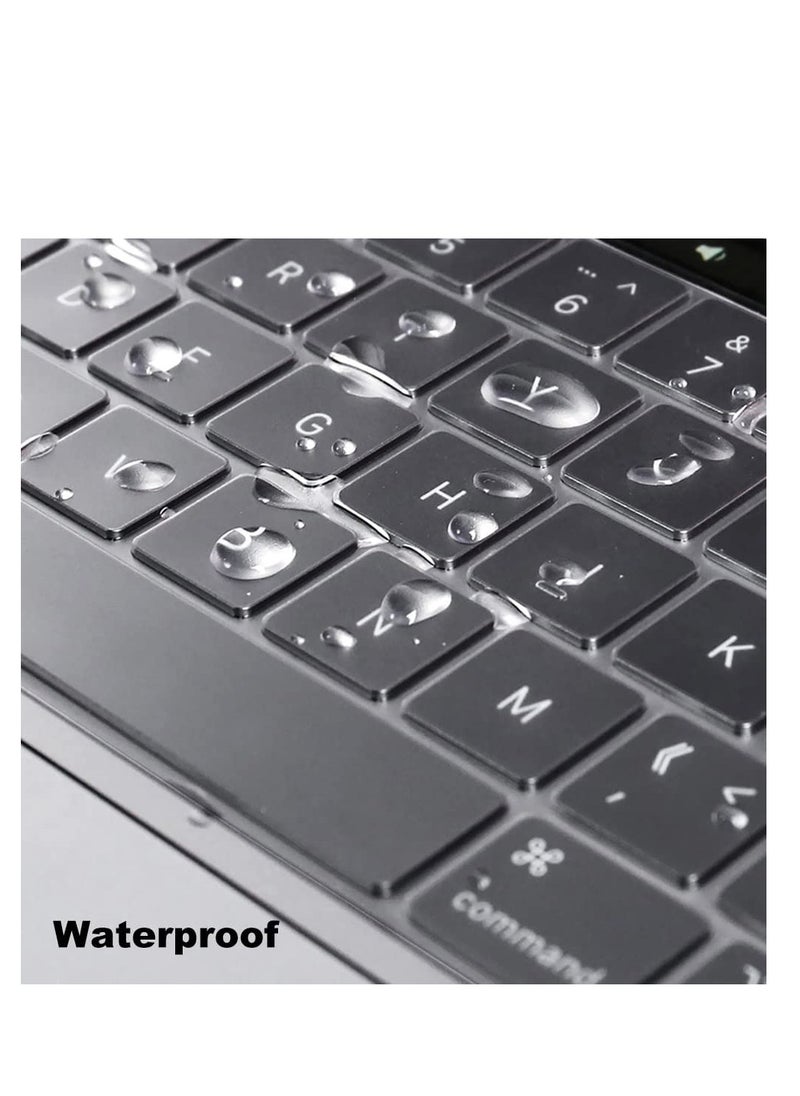 Generic - Premium Ultra Thin Keyboard Cover Skin for 2025-2021 M4/M3/M2/M1 Pro/Max MacBook Pro 14" 16" (A3112/A3185/A3401/A2918/A2992/A2779/A2442/A3403/A3186/A2991/A2780/A2485), M4 M3 M2 Chip MacBook Air 13.6" 15" (A2681 A3113 A3240 A2941 A3114 A3241) TPU Skin,Clear - Image 1