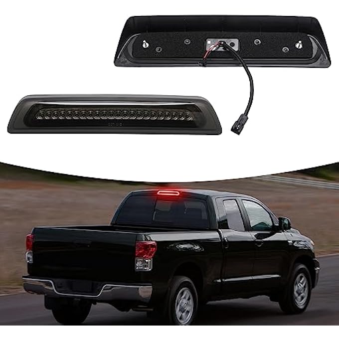 Unity Led Third Brake Light Compatible With Tundra 20072021 Rear Center High Mount Stop Light F1 Style Strobe Roof Cargo Lamp 3Rd Brake Light Assembly Replace Smoked Lens PlugPlay Waterproof - Image 5