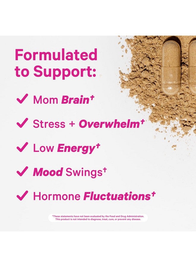Pink Stork Postpartum Mood Support - Postnatal Hormone Balance for Women - Breastfeeding Friendly - Stress & Cognitive Support, New Mom Essentials - Ashwagandha, Chamomile, & Vitamin D, 120 Capsules - Image 2