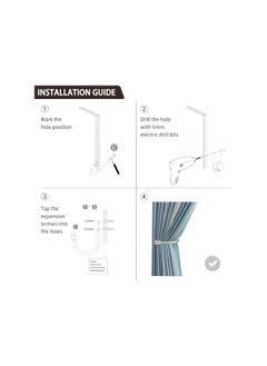 The Bros Curtain Holdback, 2 Pcs Curtain Tiebacks with Classic End Cap U Shaped Window Drapery Holder Curtain Hook Curtain Tiebacks Hooks for Drapes Wall Mounted Window Curtain Holder for Home Decor  - Image 5