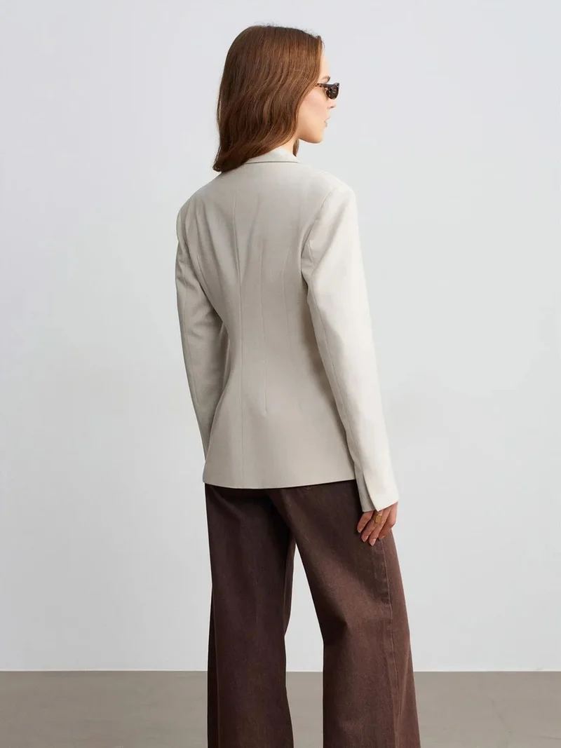 ديلفين DILVIN Women's Crepe Blazer Jacket