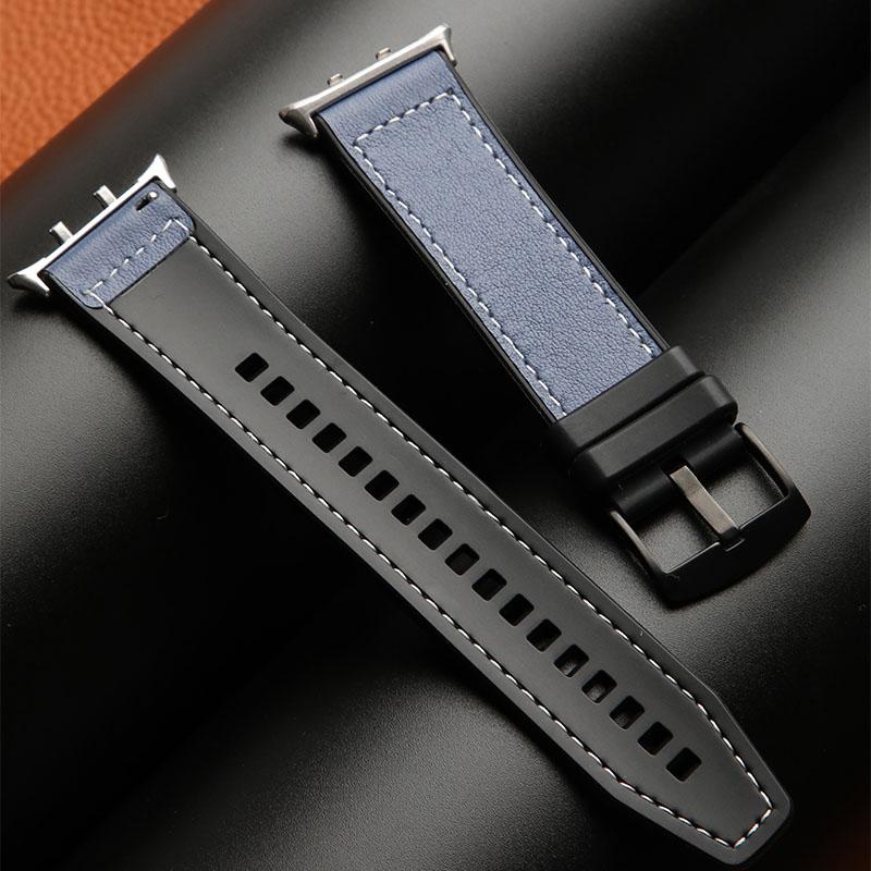 إيروريكس سوار ساعة For Honor Watch 5 من الجلد الهجين والسيليكون (رمادي) - Image 4