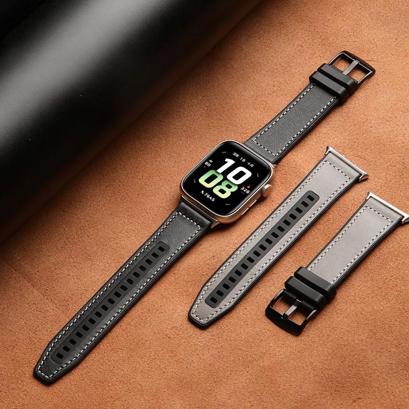 إيروريكس سوار ساعة For Honor Watch 5 من الجلد الهجين والسيليكون (رمادي) - Image 3