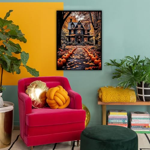 hito Landscape Paint by Number for Adults-Paint by Numbers for Adults Halloween, House Painting by Numbers for Gift Home Wall Decor (Halloween, 16x20 inch) - Image 3