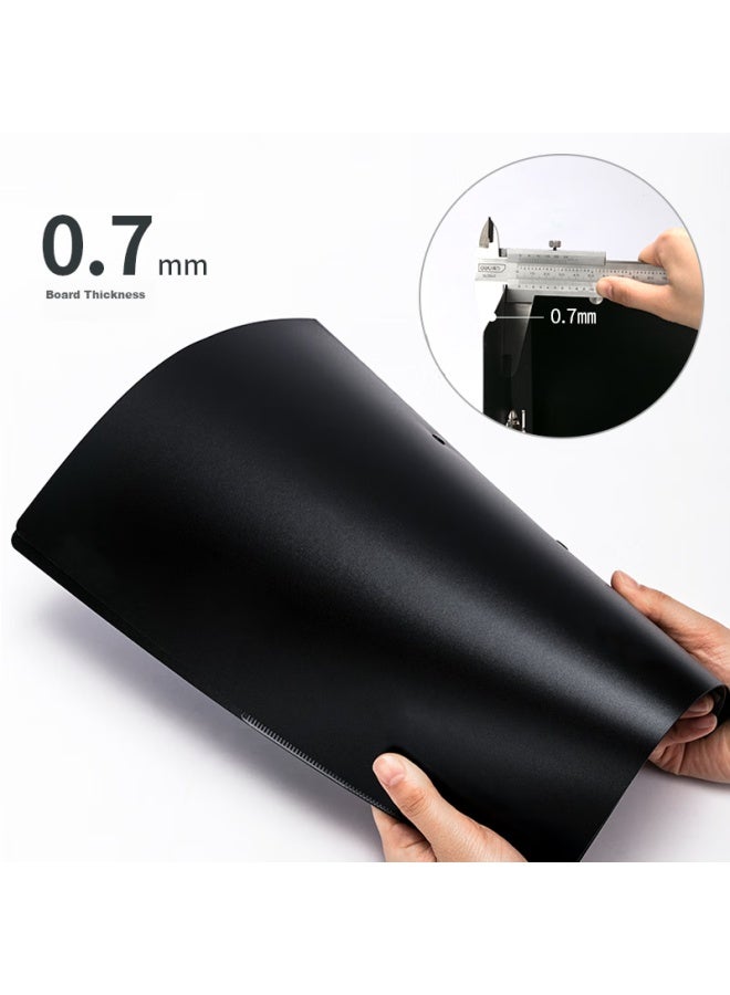 Deli A4 Metal Double Strong Clip File Folder, Office Supplies, Large Capacity Exam Paper Folder, Poetry Recitation Contract Clipboard, 5302 Black, 1 Piece - Image 4