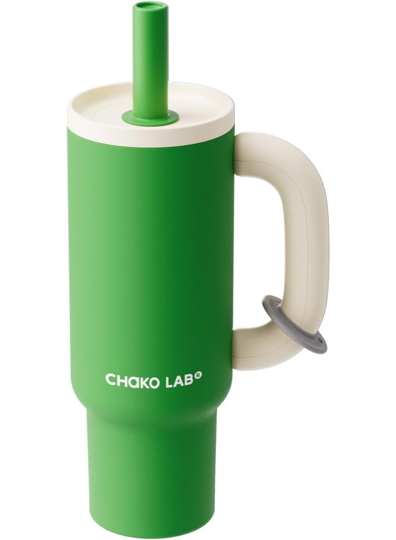 CHAKO LAB CHaKOLAB BaWangCUP Stainless Steel Insulated Tumbler with Handle and Straw, Leakproof for Travel, BPA Free, 316 Stainless Steel Liner, 950 ml - Image 1