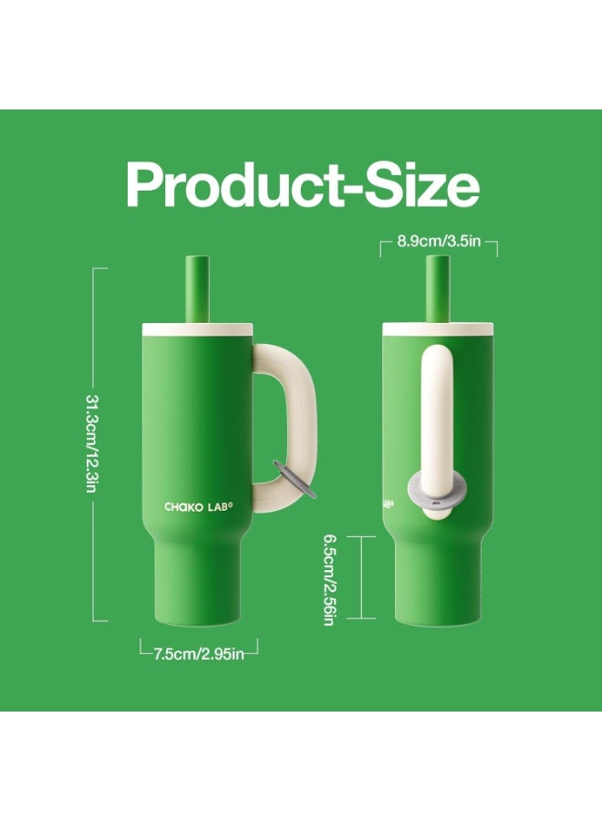 CHAKO LAB CHaKOLAB BaWangCUP Stainless Steel Insulated Tumbler with Handle and Straw, Leakproof for Travel, BPA Free, 316 Stainless Steel Liner, 950 ml - Image 2