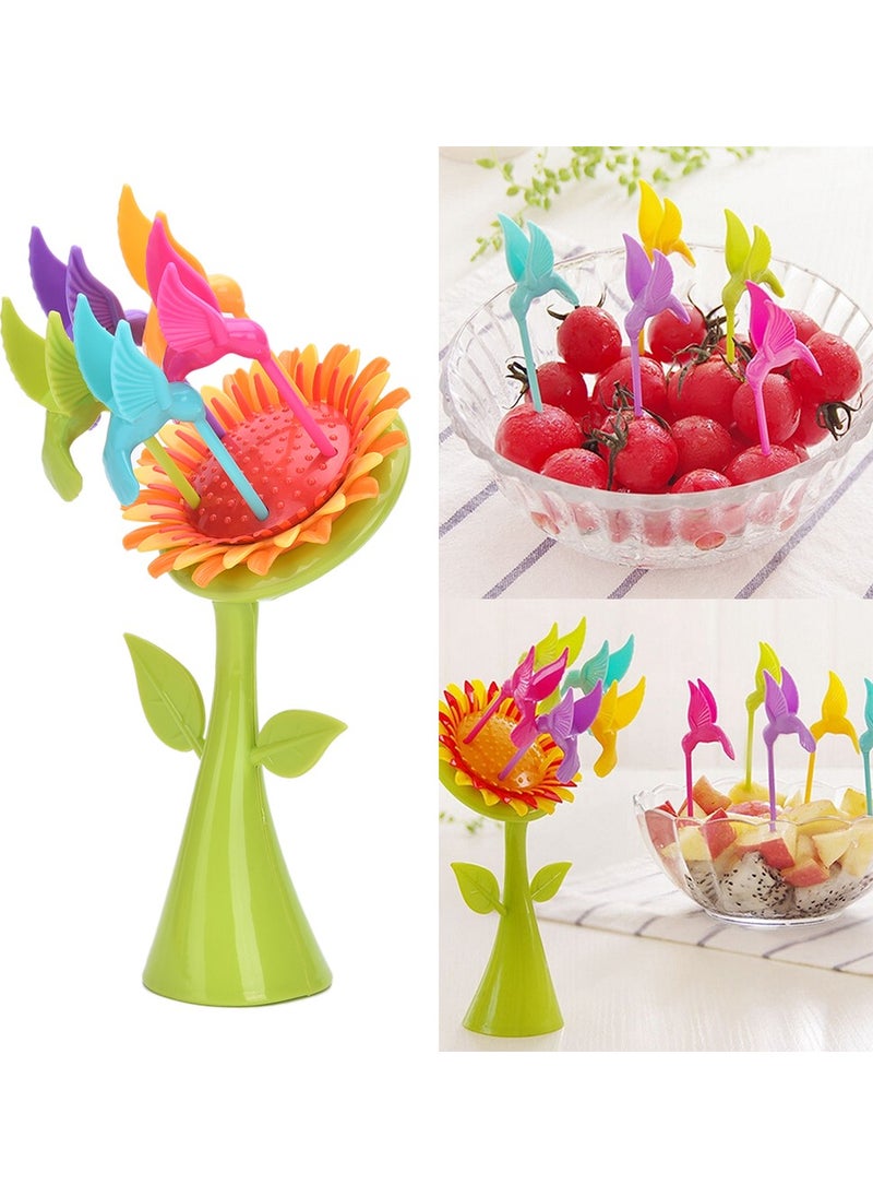 Plastic Fruit Fork Sunflower 5 Birds Fork Set - pzsku/Z5C693750FDDD0B8851C8Z/45/_/1729228955/5d15ba7a-592b-4a44-8e25-57527426314c